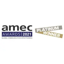 AMEC Awards 2021 Platinum Winner Badge AMEC Awards 2021 Platinum Winner Badge